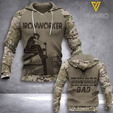 IRONWORKER DAD CAMO HOODIE 3D PRINTED NQA