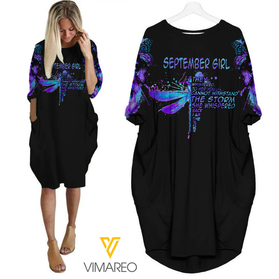 September girl Pocket Dress 3D Printed