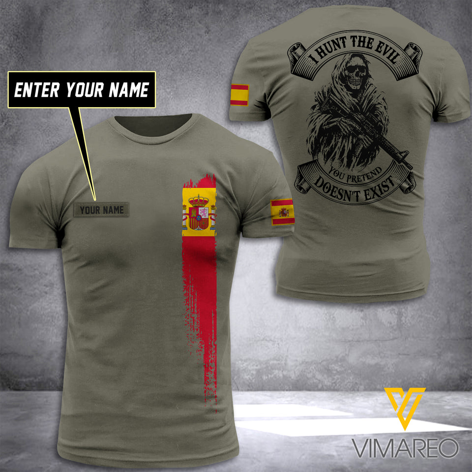 Spanish Soldier Customized 3D Printed Shirt HUNT