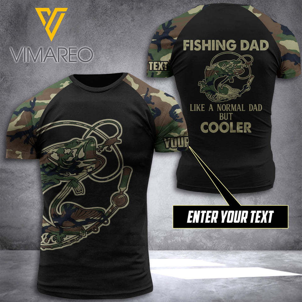 Fishing Dad Camo Customized 3D Printed Shirt