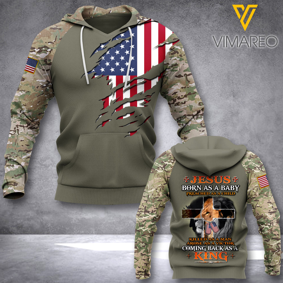 US army veterans-King TSHIRT/Hoodiel 3D PRINTED
