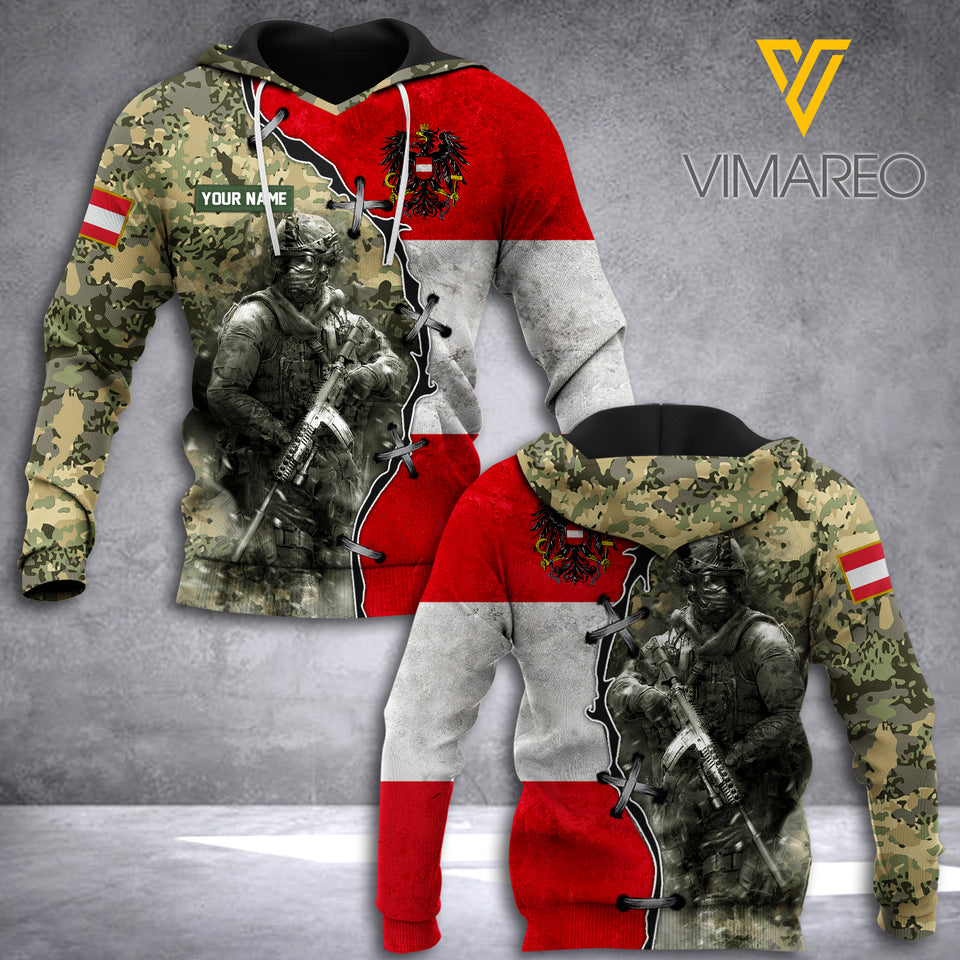 Austria Camo Flag 3D Printed Shirt HAF