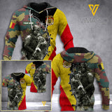 Belgium Camo Flag 3D Printed Shirt HAF
