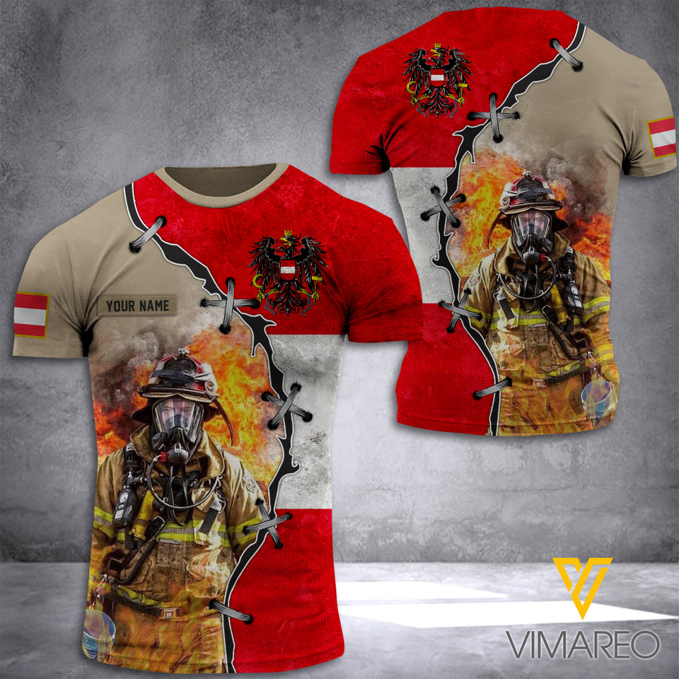 Austria Firefighter Customized 3D Printed Shirt RME