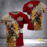 Latvia Firefighter Customized 3D Printed Shirt RME