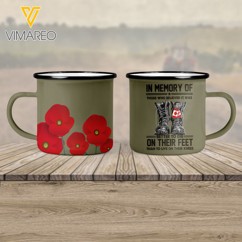 CANADIAN ARMY VETERANS IN MEMORY STEEL MUG 12OZ 3D PRINTED QTTN0811