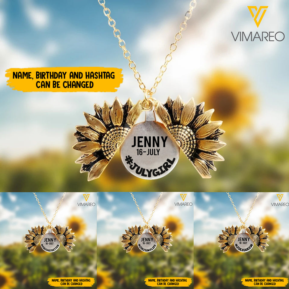 July girl Personalized Necklace