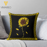 SKULL SUNFLOWER PILLOW PRINTED QTTN0712