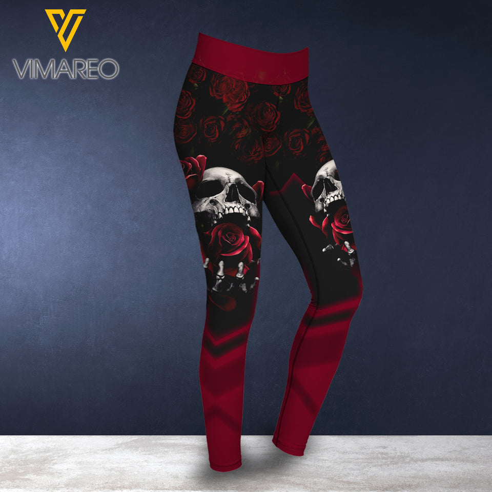Tattooed Girl Criss-Cross Open Back Camisole Tank Top Legging ANT