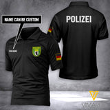 Berlin Polize personalized ZIP POLO SHIRT 3D PRINTED