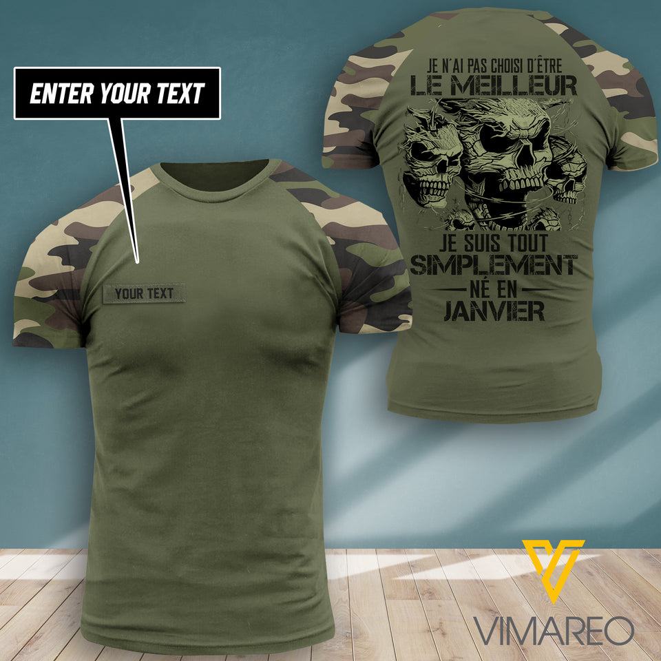 gars de janvier France camo CUSTOMIZE T-SHIRT 3d printed