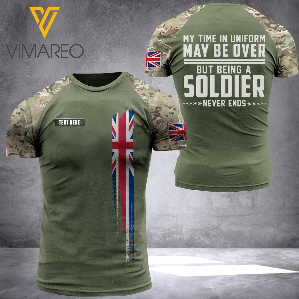 British Soldier Customized 3D Printed Shirt UNF