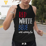 Red White Blue and Running too 3D printed Tank Top