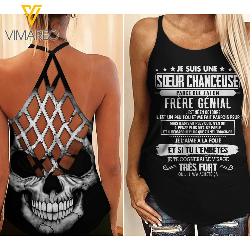 G10 Criss-Cross Open Back Camisole Tank Top