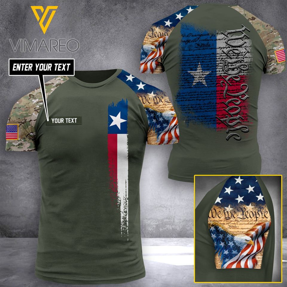 Texas WTP  CAMO CUSTOMIZE T SHIRT 3D PRINTED FL