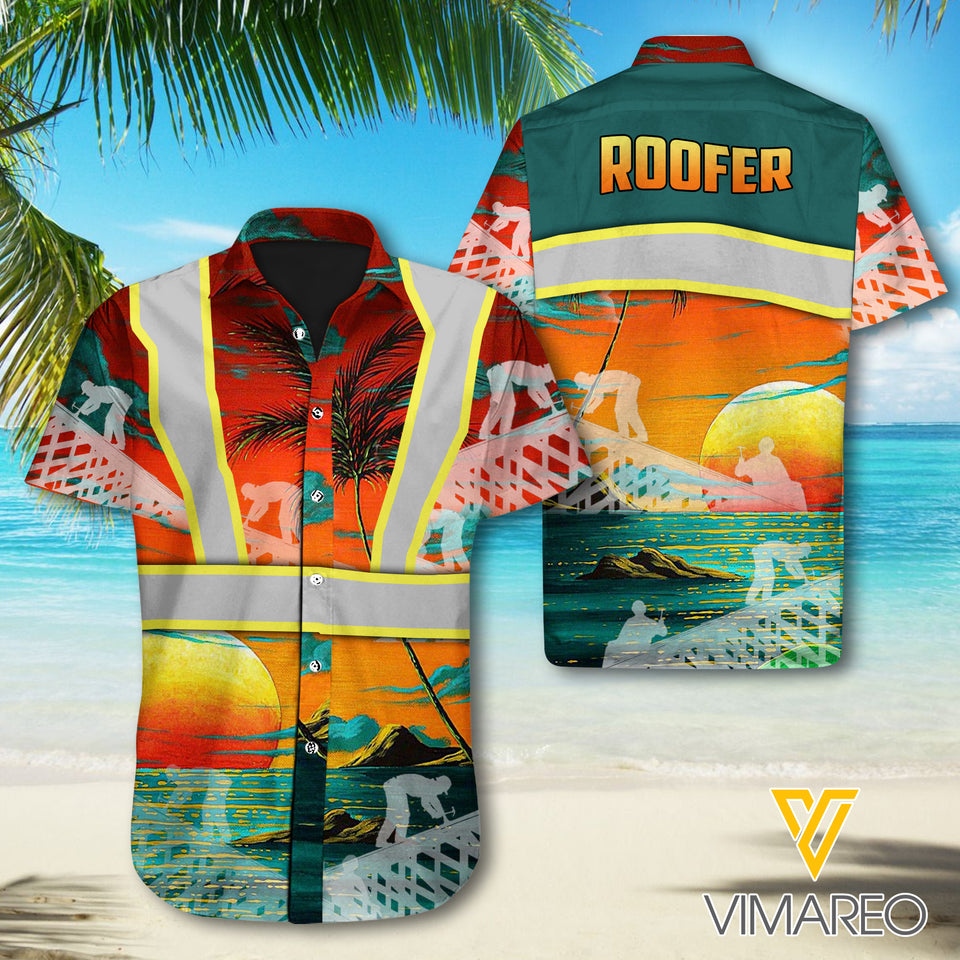 Roofer art 3d Printed Hawaii Shirt MQ