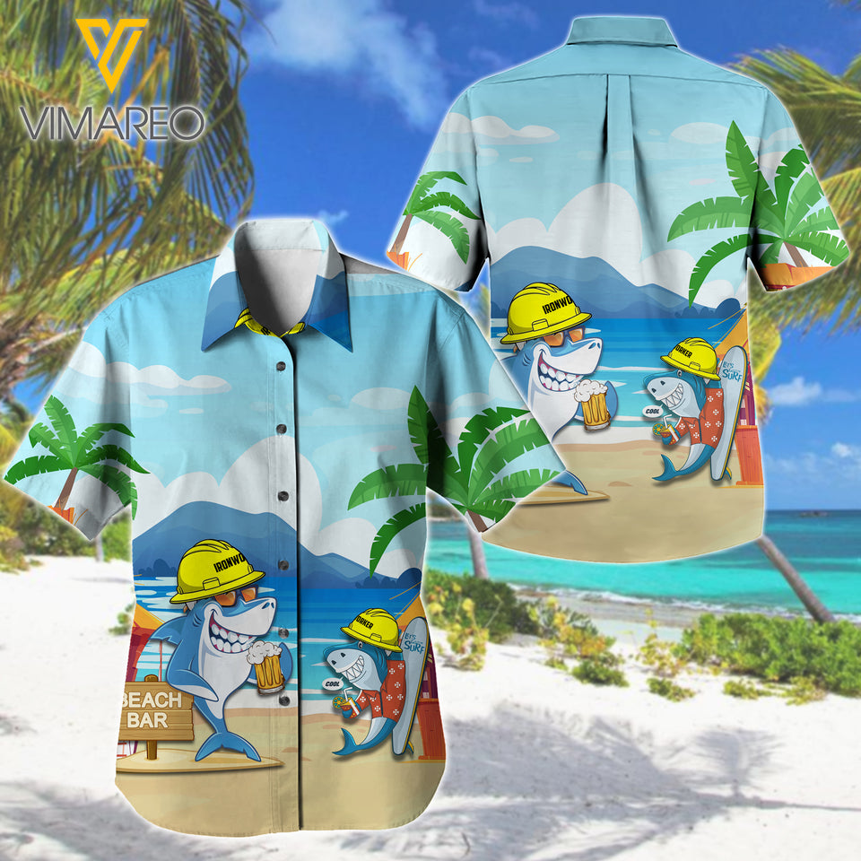 Ironworker Shark 3d Printed Hawaii Shirt MQ