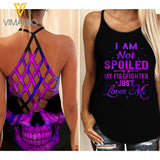 My firefighter just love me Criss-Cross Open Back Camisole Tank Top