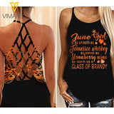 As June Girl Criss-Cross Open Back Camisole Tank Top Legging TVMR