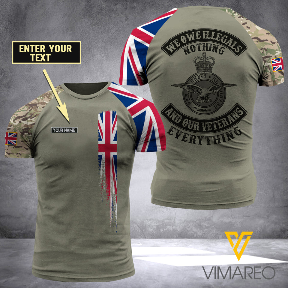 Customized British Soldier 3D Printed Combat Shirt EZA1207