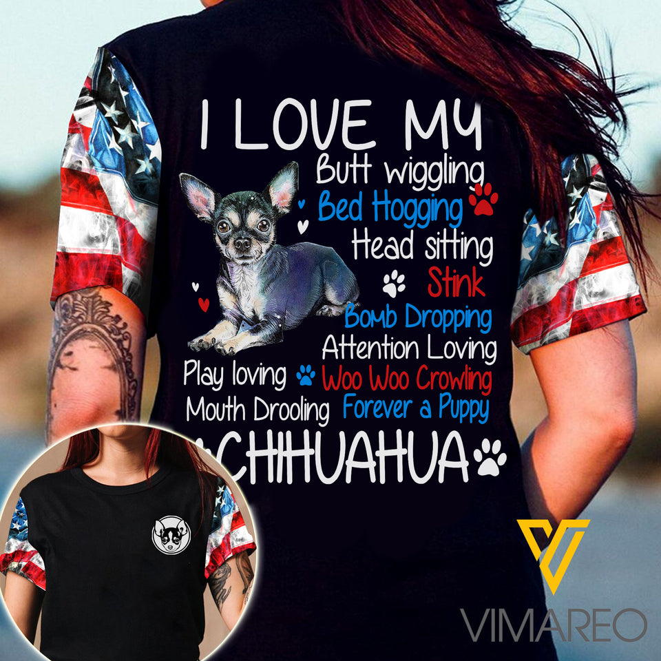 Love Chihuahua t-shirt 3d printed Eza220621