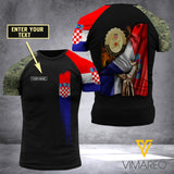 Customized Croatia Soldier 3D Printed Combat Shirt EZA1407