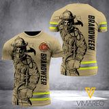DUTCH FIREFIGHTER T SHIRT 3D PRINTED TMTL