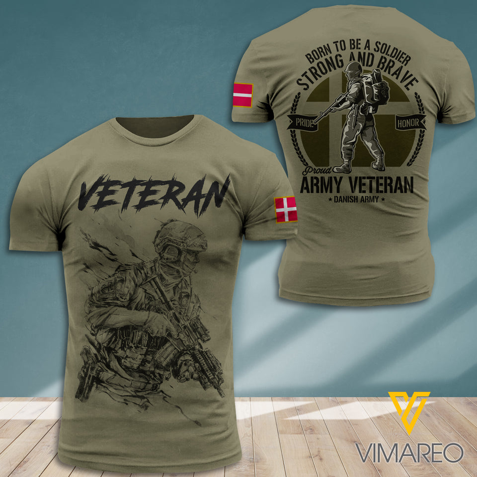 Danish army veteran CUSTOMIZE T SHIRT 3D PRINTED 726