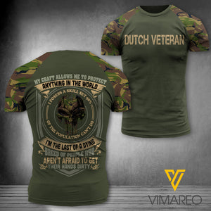 DUTCH VETERAN TSHIRT 3D PRINTED JUL-MA14