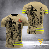 FRENCH FIREFIGHTER T SHIRT 3D PRINTED TMTL