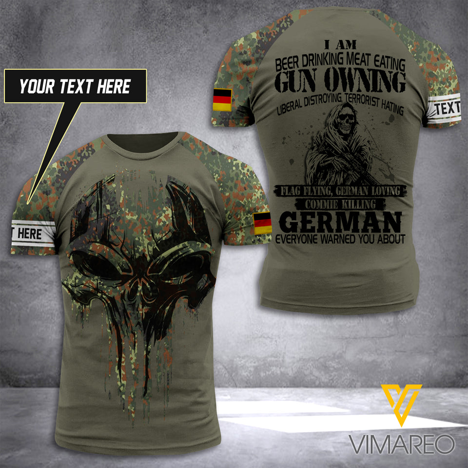 Customized German Soldier 3D Printed Combat Shirt EZA140621