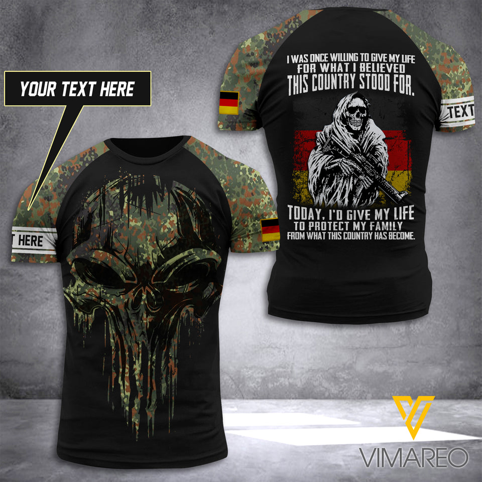 Customized German warrior 3D Printed Combat Shirt EZA090621