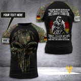 Customized German warrior 3D Printed Combat Shirt EZA090621