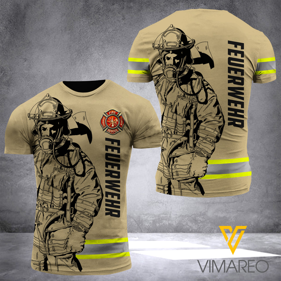 GERMAN FIREFIGHTER T SHIRT 3D PRINTED TMTL