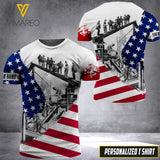 IRONWORKER patriot CUSTOMIZE T SHIRT 3D PRINTED