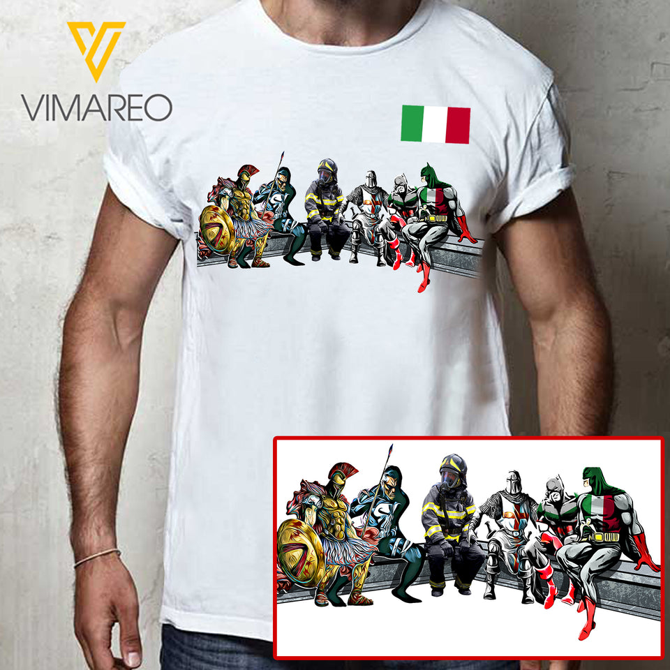 ITALIAN FIREFIGHTER TSHIRT PRINTED JUL-MA12