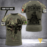 Customized Italian Soldier 3D Printed Combat Shirt EZA140621