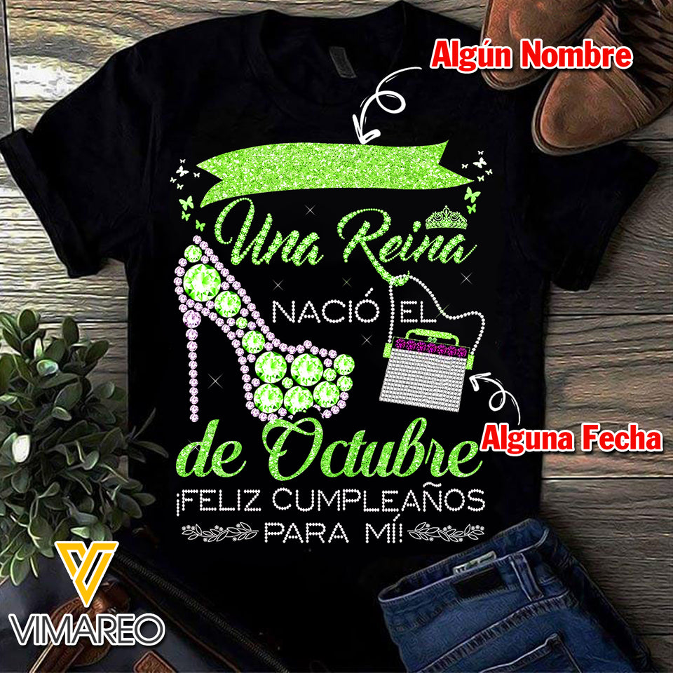 PERSONALIZED OCTOBER TSHIRT 3D PRINTED NEY110A