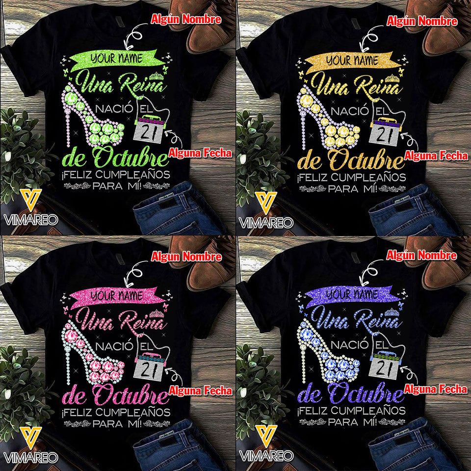 PERSONALIZED OCTOBER TSHIRT 3D PRINTED NEY110A