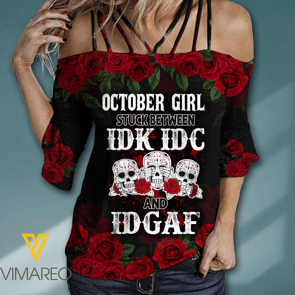 OCTOBER GIRL SHOULDER T-SHIRTS