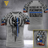 U.S THIN BLUE LINE TSHIRT 3D PRINTED JUL-MA28