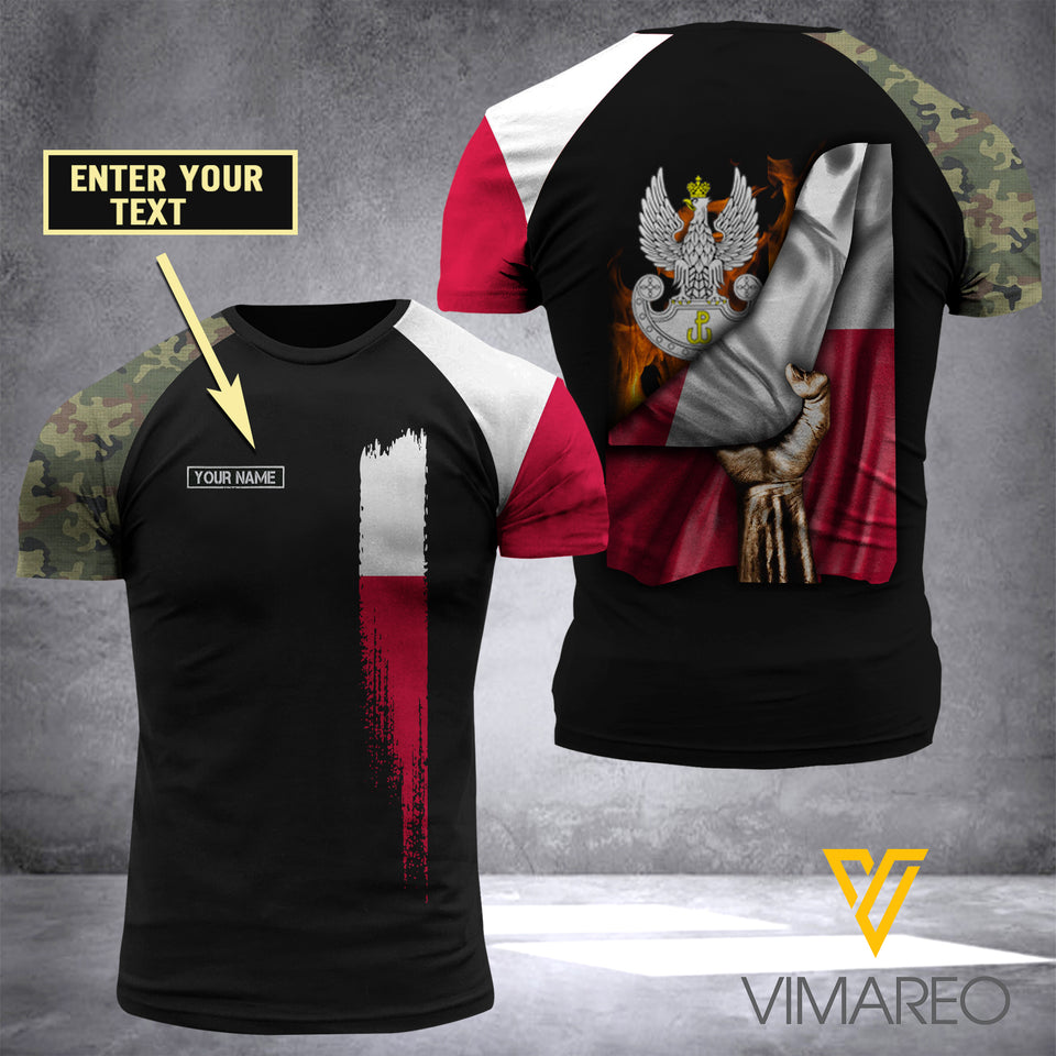 Customized Poland 3D Printed Combat Shirt EZA1607