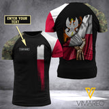 Customized Poland 3D Printed Combat Shirt EZA1607