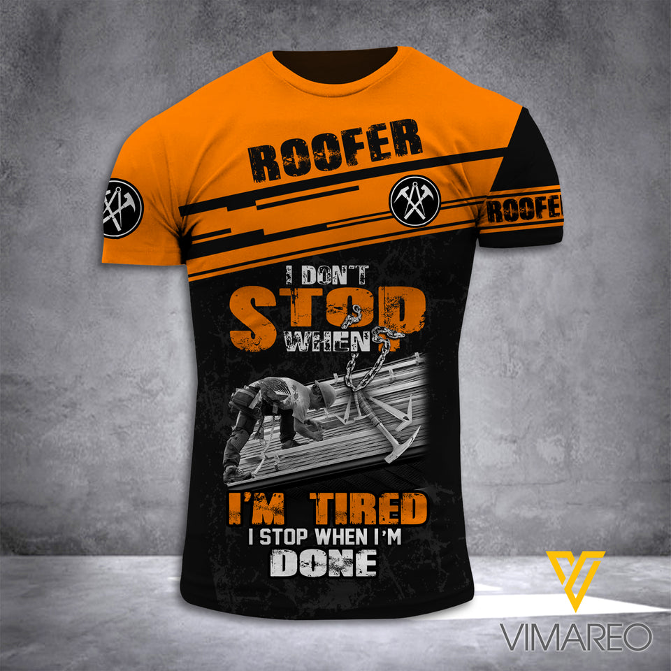 ROOFER T SHIRT 3D PRINTED TMTL NEW