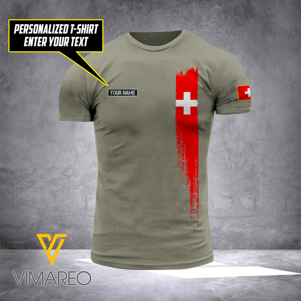 Customized Swiss Combat 3D Printed  Shirt EZA3006