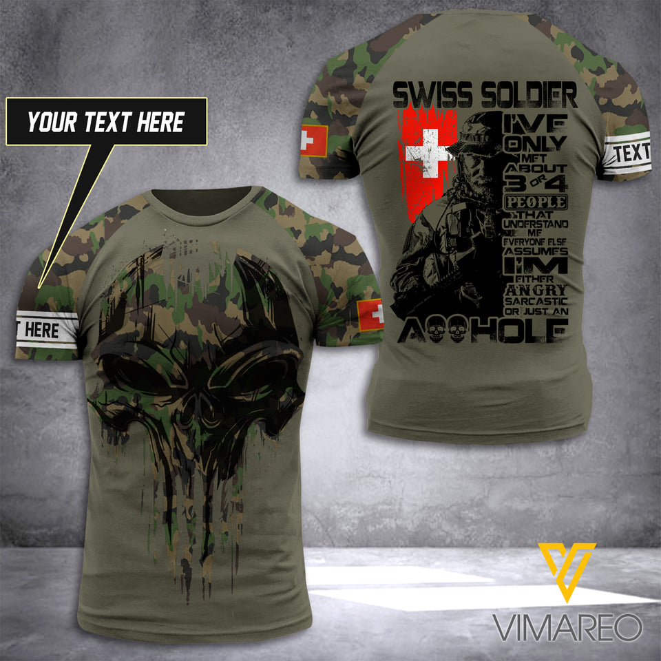 Customized Swiss Soldier 3D Printed Combat Shirt EZA030621
