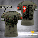 Customized Swiss Soldier 3D Printed Combat Shirt EZA030621