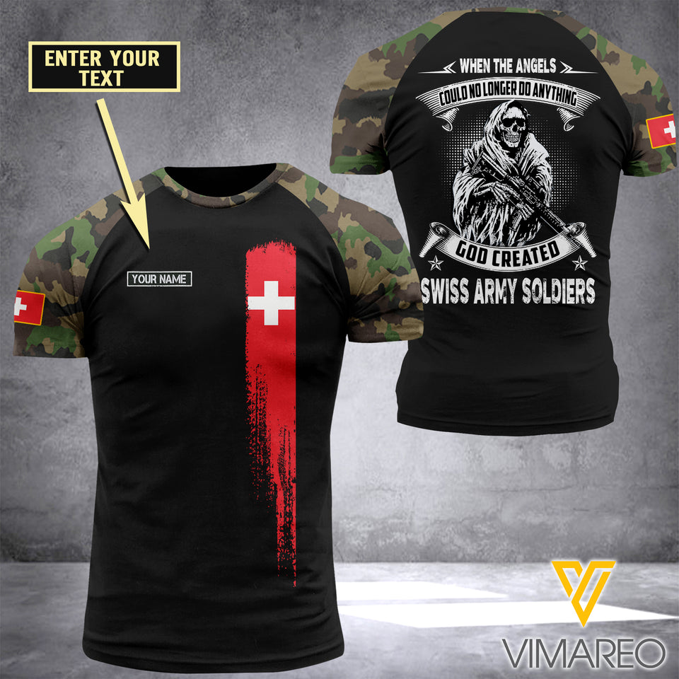 Customized Swiss Soldier 3D Printed Combat Shirt EZA150621