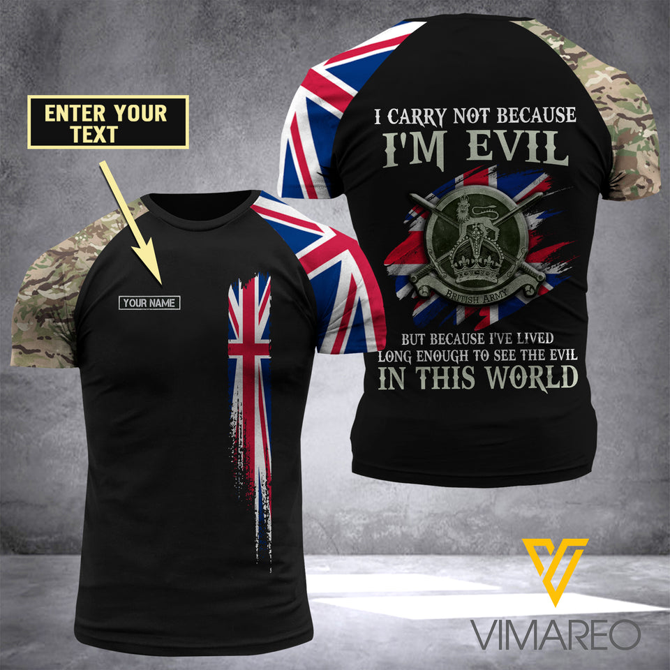 Customized British Soldier 3D Printed Shirt EZA1707