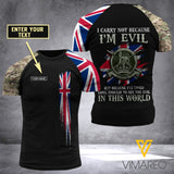 Customized British Soldier 3D Printed Shirt EZA1707